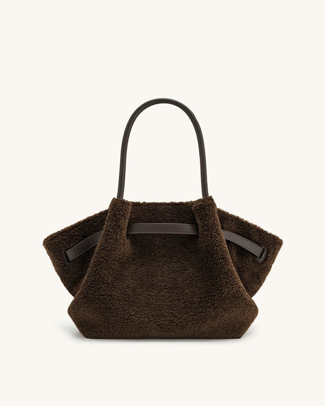 Hana Medium  Fur Tote Bag - Mocha Brown