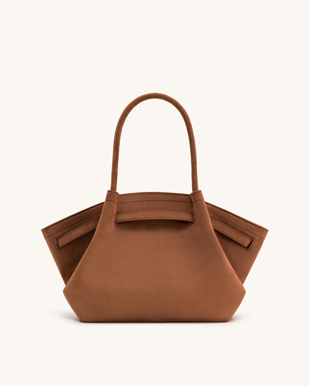 Hana Medium Suede Tote Bag - Brown