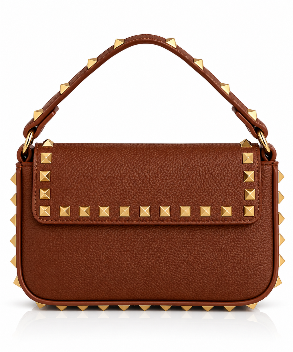 Valentino Garavani Rockstud Kahve Omuz Çantası
