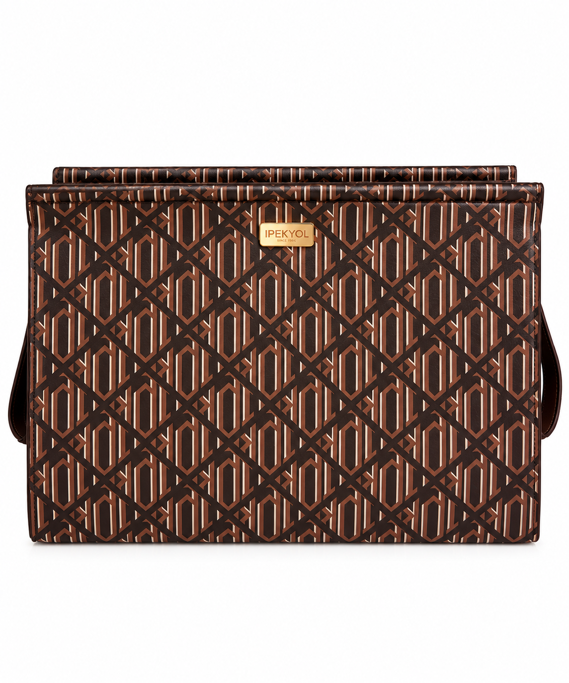 Monogram Élégance Kahverengi Clutch Çanta