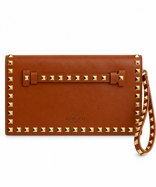 Aurelia Taba Gold Zımbalı Kadın Clutch Çanta