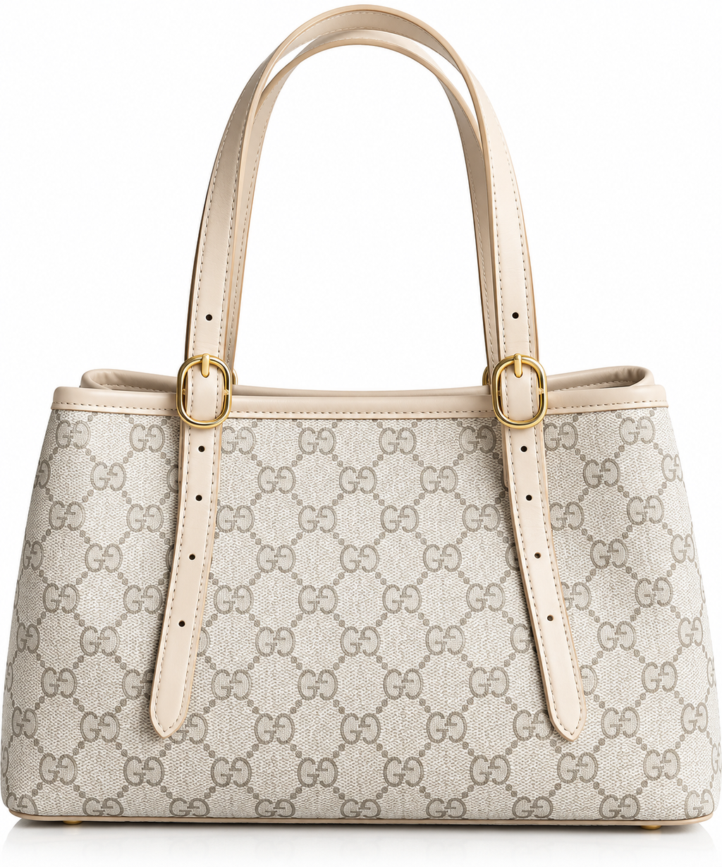Écru Signature Tote Çanta