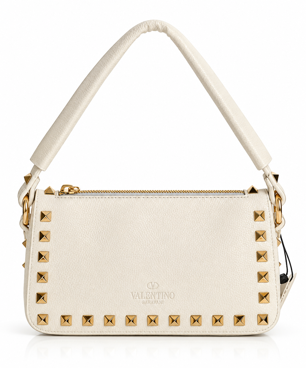 Ivory Stud Omuz Çantası – Kırık Beyaz