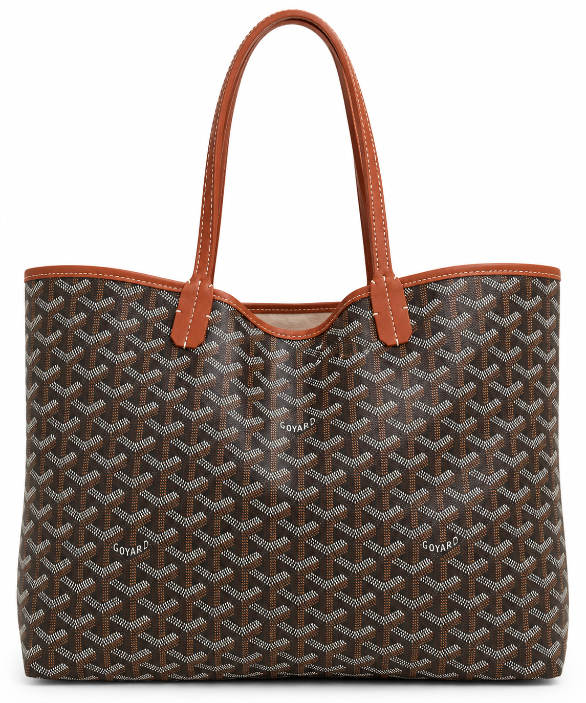 Évora Geometrik Desenli Shopper Çanta – Kahve Taba