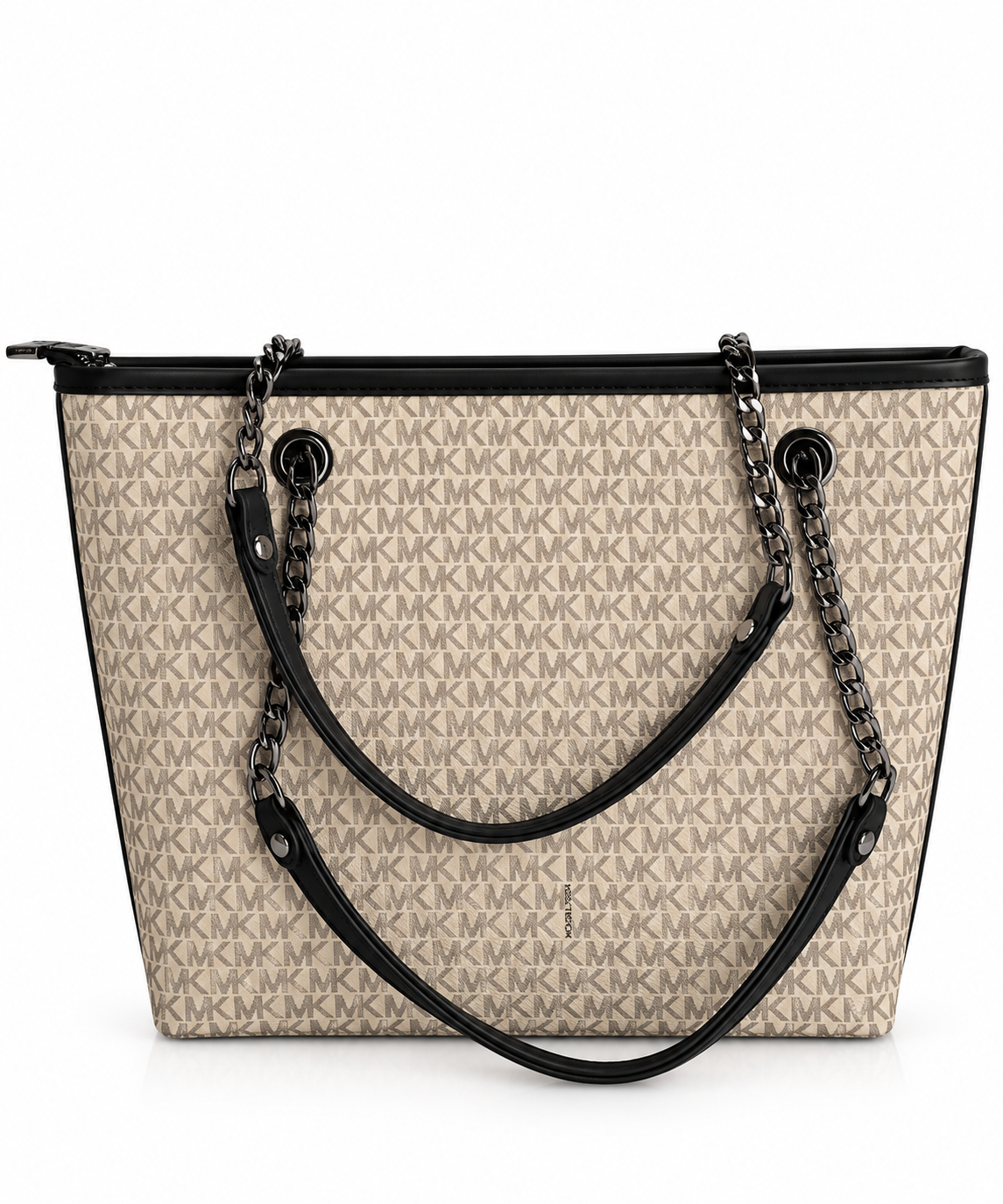 Élise Monogram Tote Çanta – Bej & Siyah