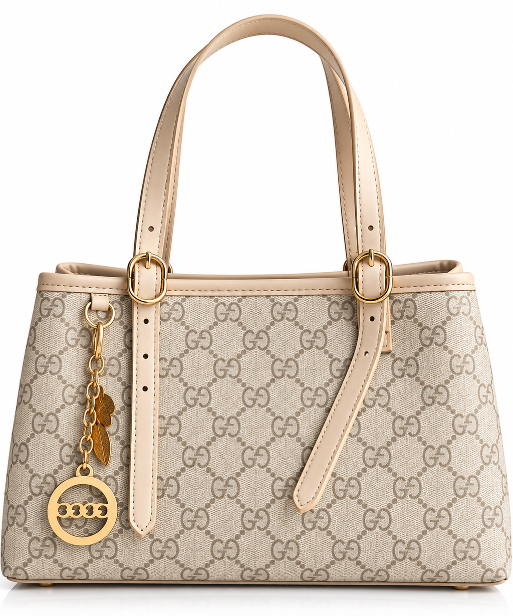 Écru Signature Tote Çanta
