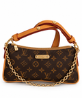 Monarque Vintage Monogram Mini Omuz Çantası – Kahverengi
