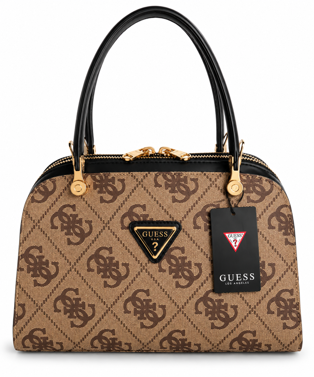 Monvera Monogram Desenli El Çantası – Kahve