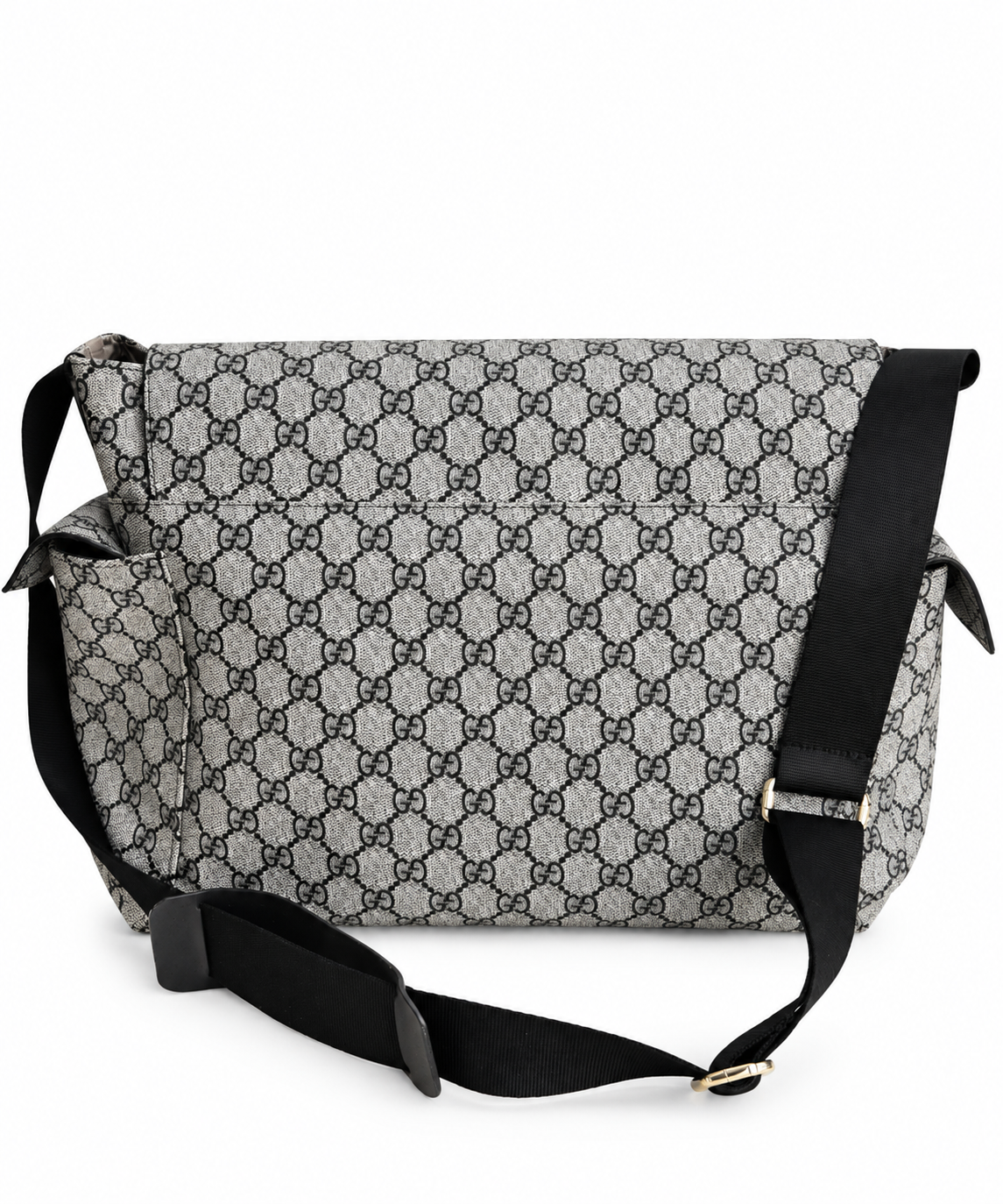 Milano Monogram Desenli Gri Unisex Çapraz Çanta Anne Çantası