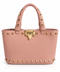 Rosé Stud Mini Tote Çanta