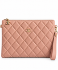 Rosalie Kapitone Clutch Çanta – Pudra Pembe