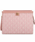 Rosé Élégance Pudra Pembe Monogram Clutch Çanta