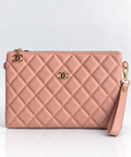 Rosé Quilted Portföy Çanta