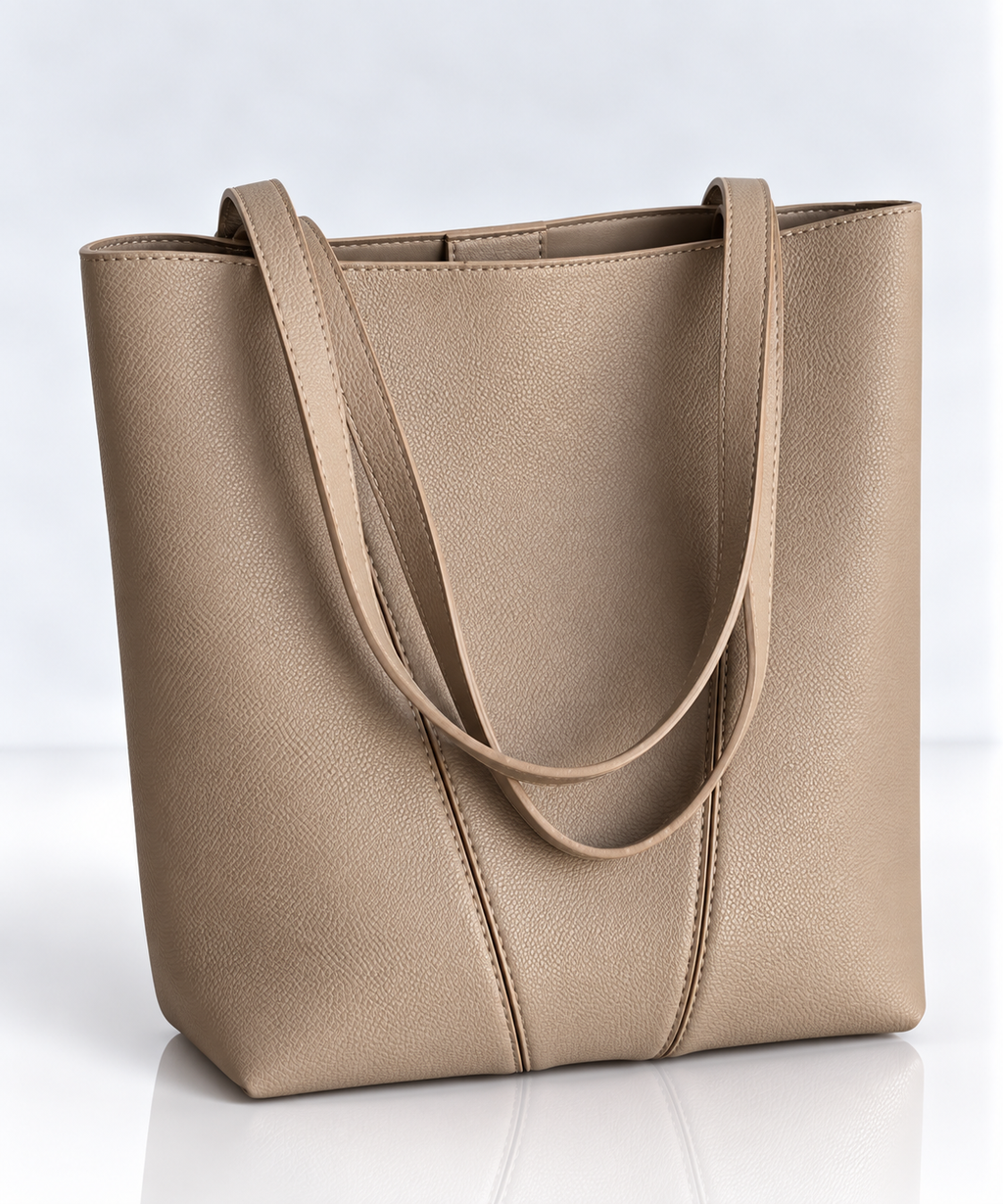 Élan Taupe Tote Çanta