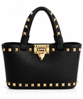 Noir Stud Mini Tote Çanta