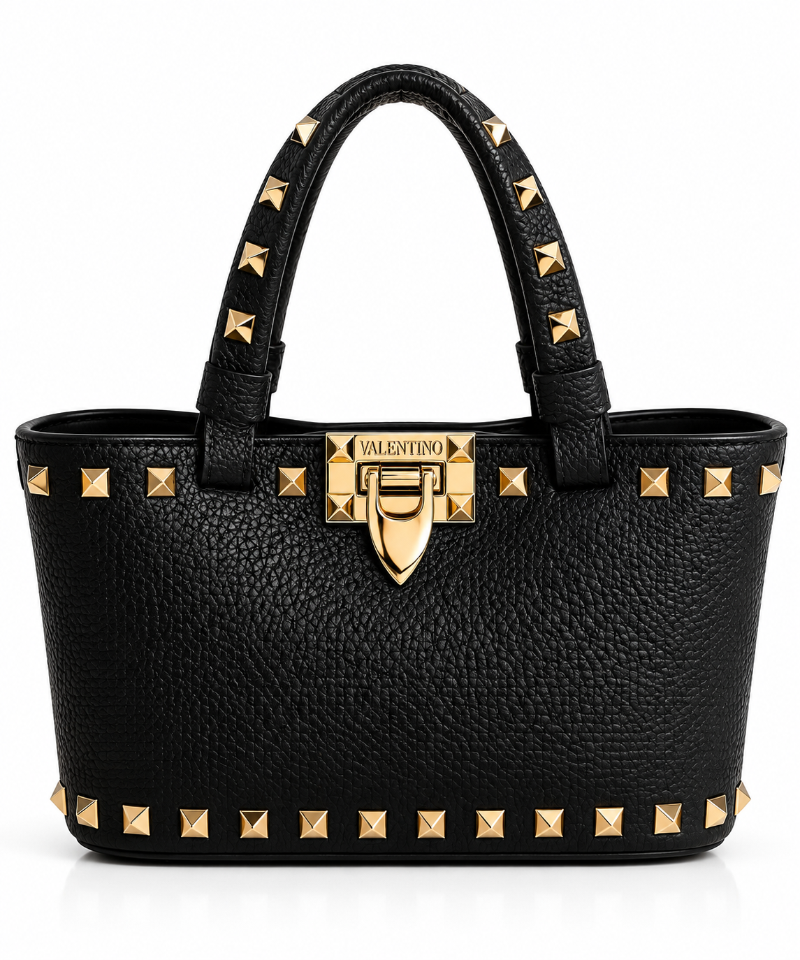 Noir Stud Mini Tote Çanta
