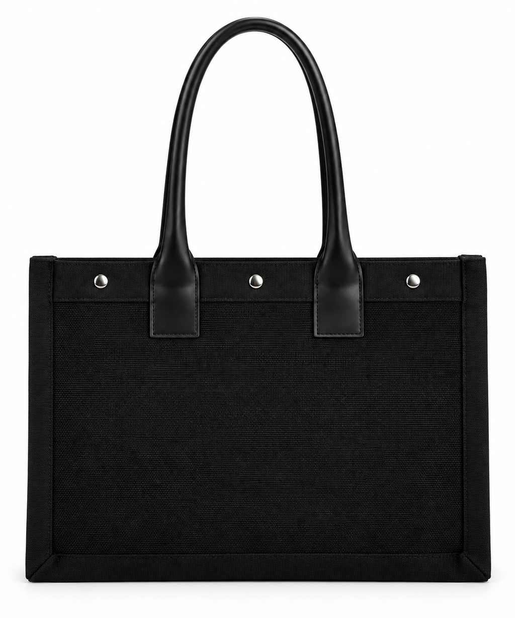 Noir Structured Tote Bag