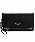 Angel Wings Silver Detaylı Portföy Çanta – Siyah