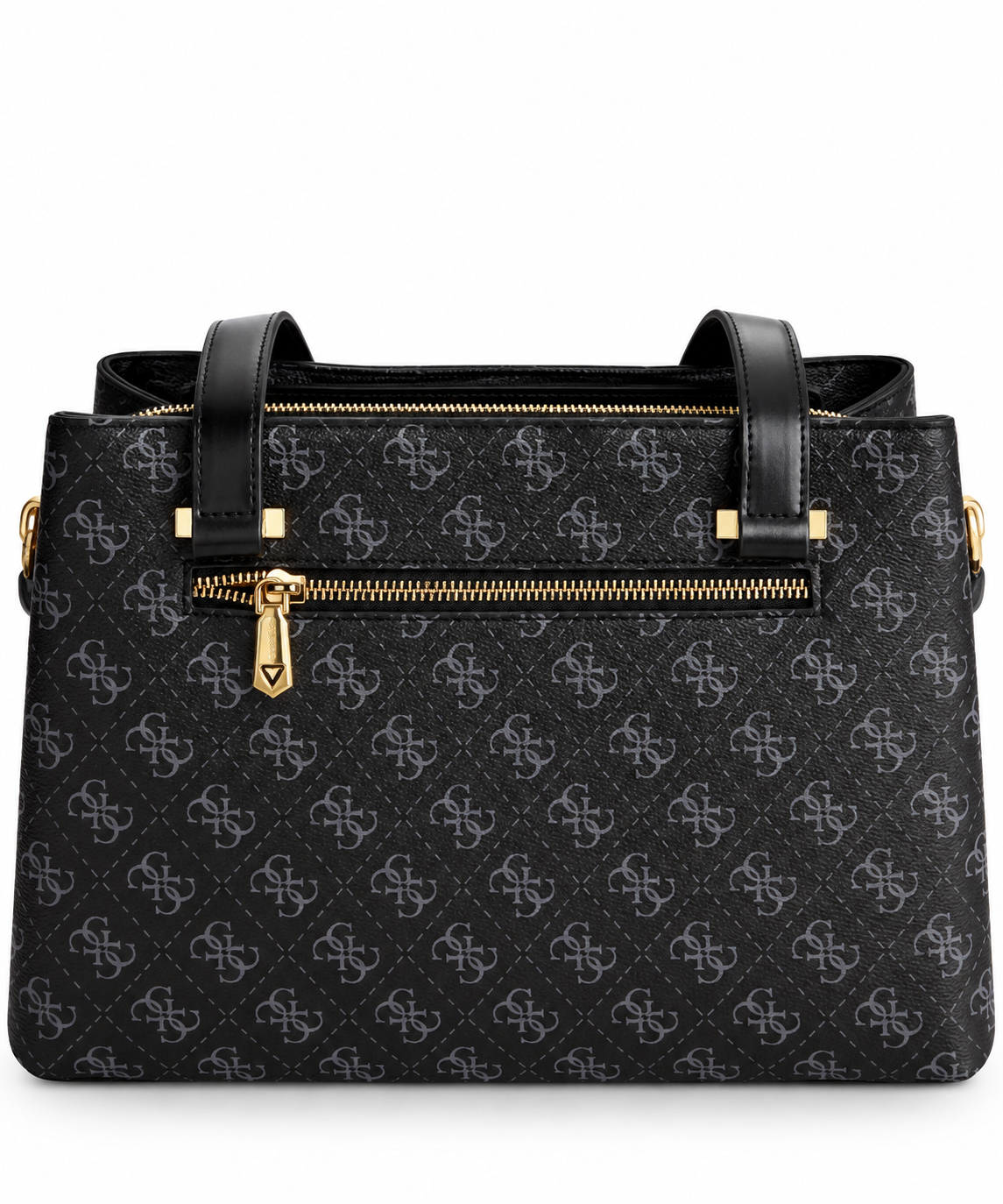 Noir Élégance Siyah Monogram Desenli Kadın Omuz Çantası