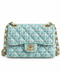 Aqua Élégance Tweed Omuz Çantası