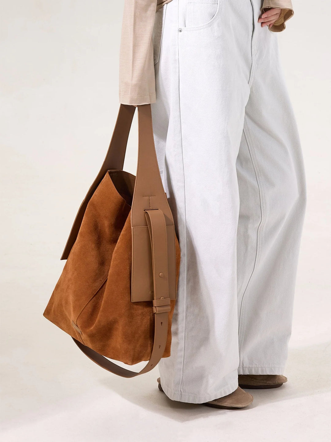 Large Drippy Tote Bag - Caramel