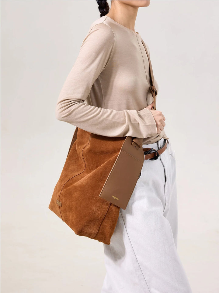 Large Drippy Tote Bag - Caramel