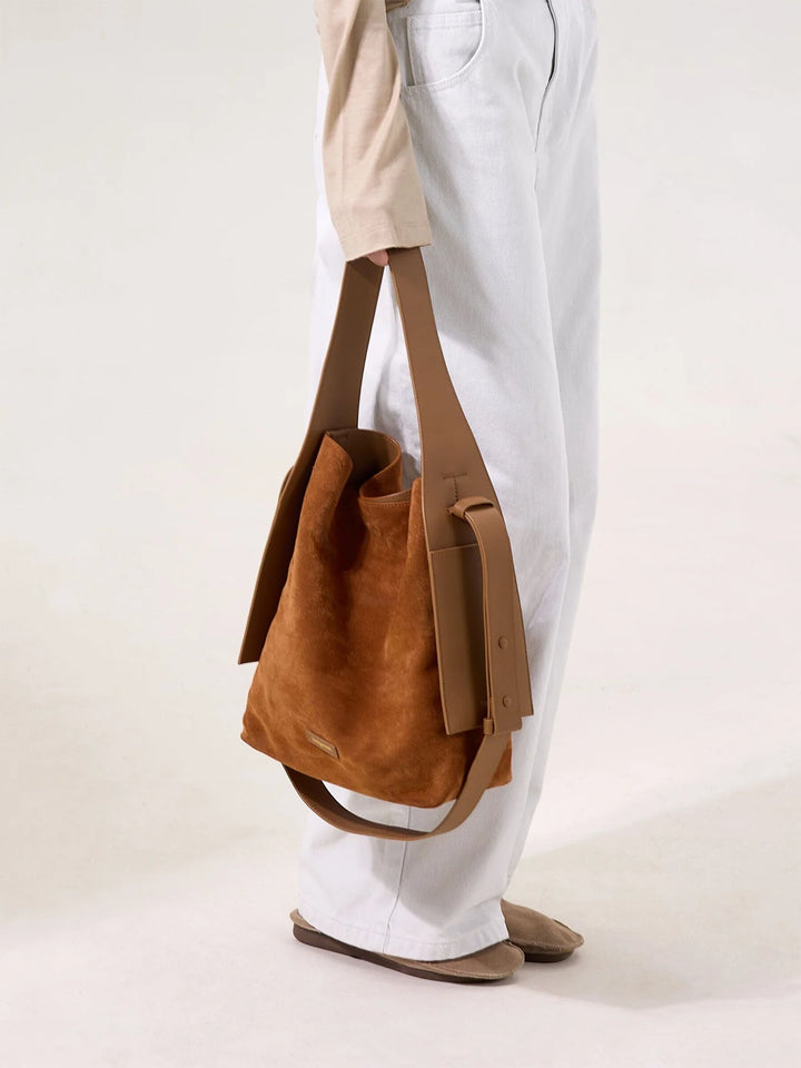 Medium Drippy Tote Bag - Caramel