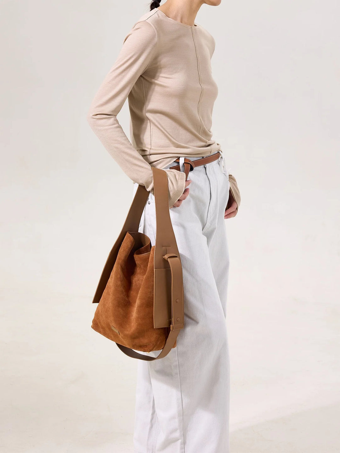 Medium Drippy Tote Bag - Caramel