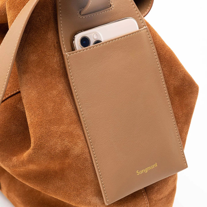Medium Drippy Tote Bag - Caramel