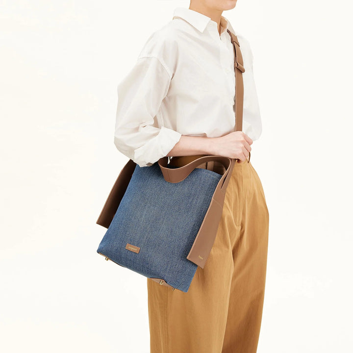 Medium Drippy Tote Bag - Denim