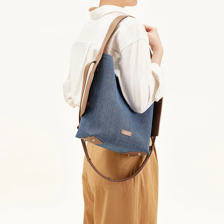 Medium Drippy Tote Bag - Denim