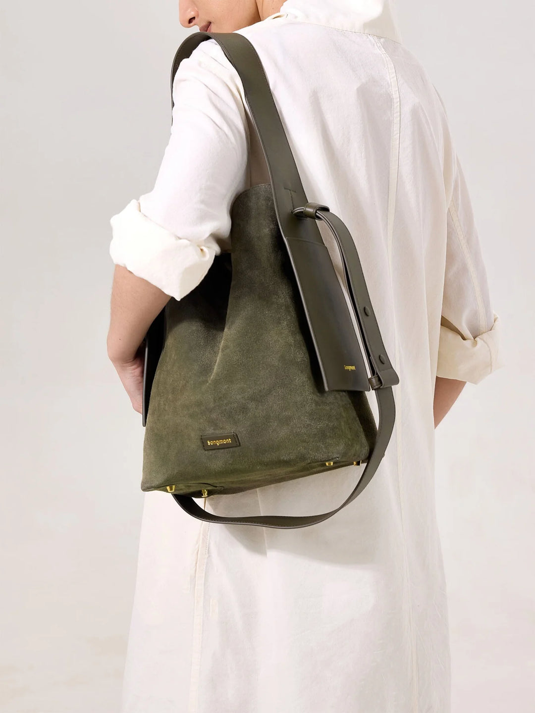 Medium Drippy Tote Bag - Olive