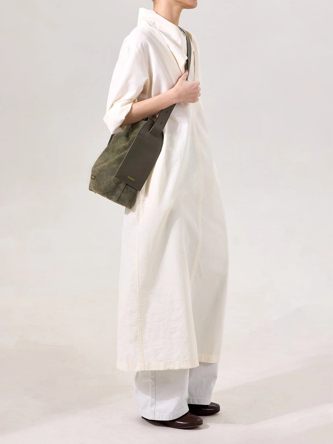 Medium Drippy Tote Bag - Olive