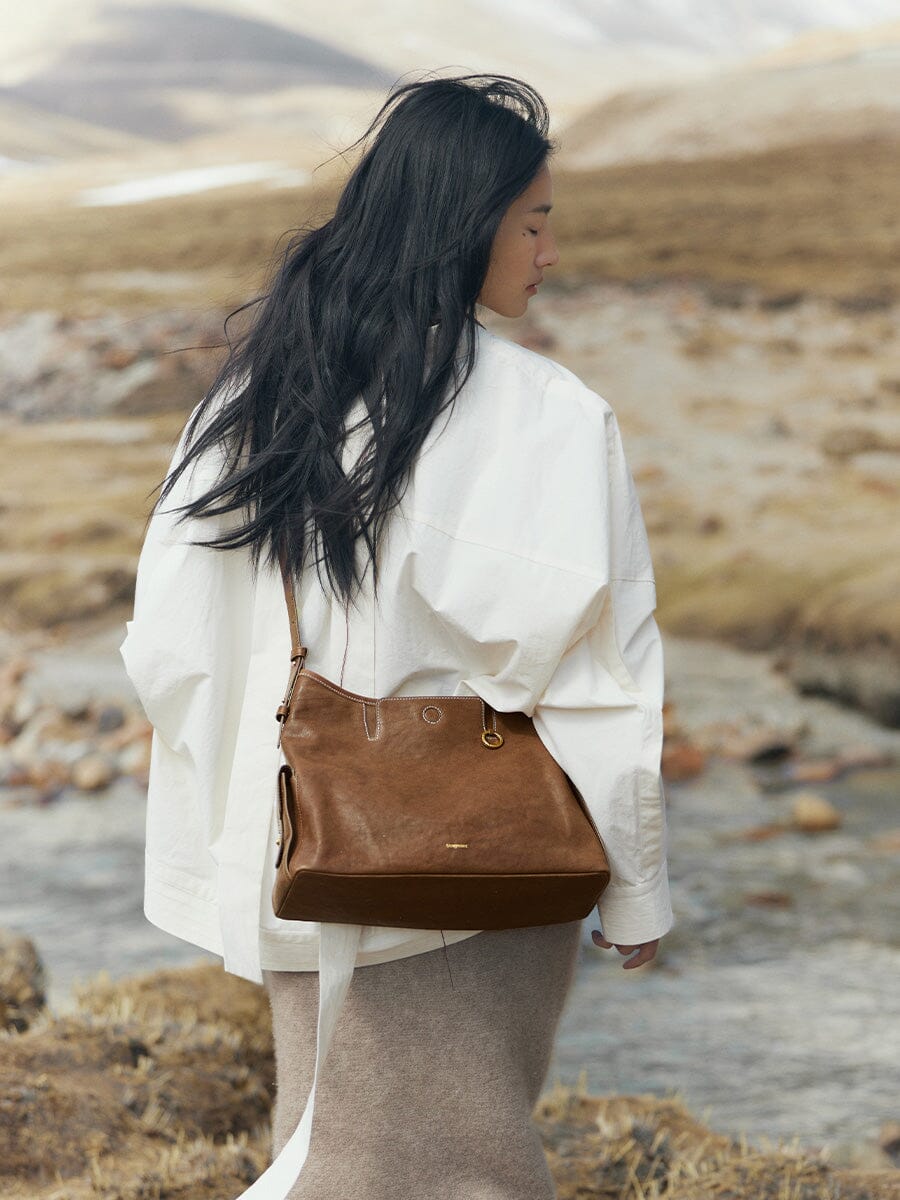 Medium Yore Hobo Bag - Sandal