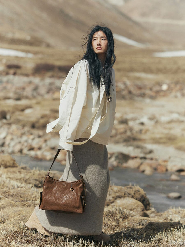 Medium Yore Hobo Bag - Sandal