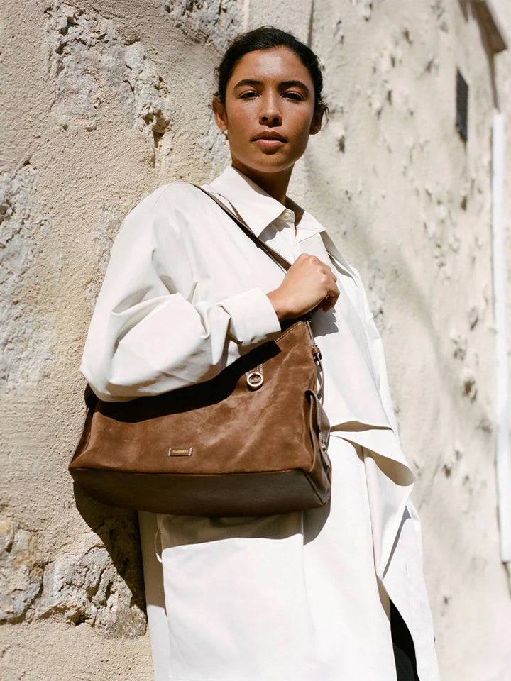 Medium Yore Hobo Bag - Sandal Suede