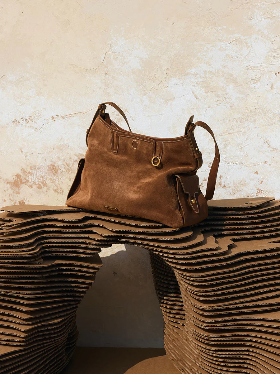Medium Yore Hobo Bag - Sandal Suede