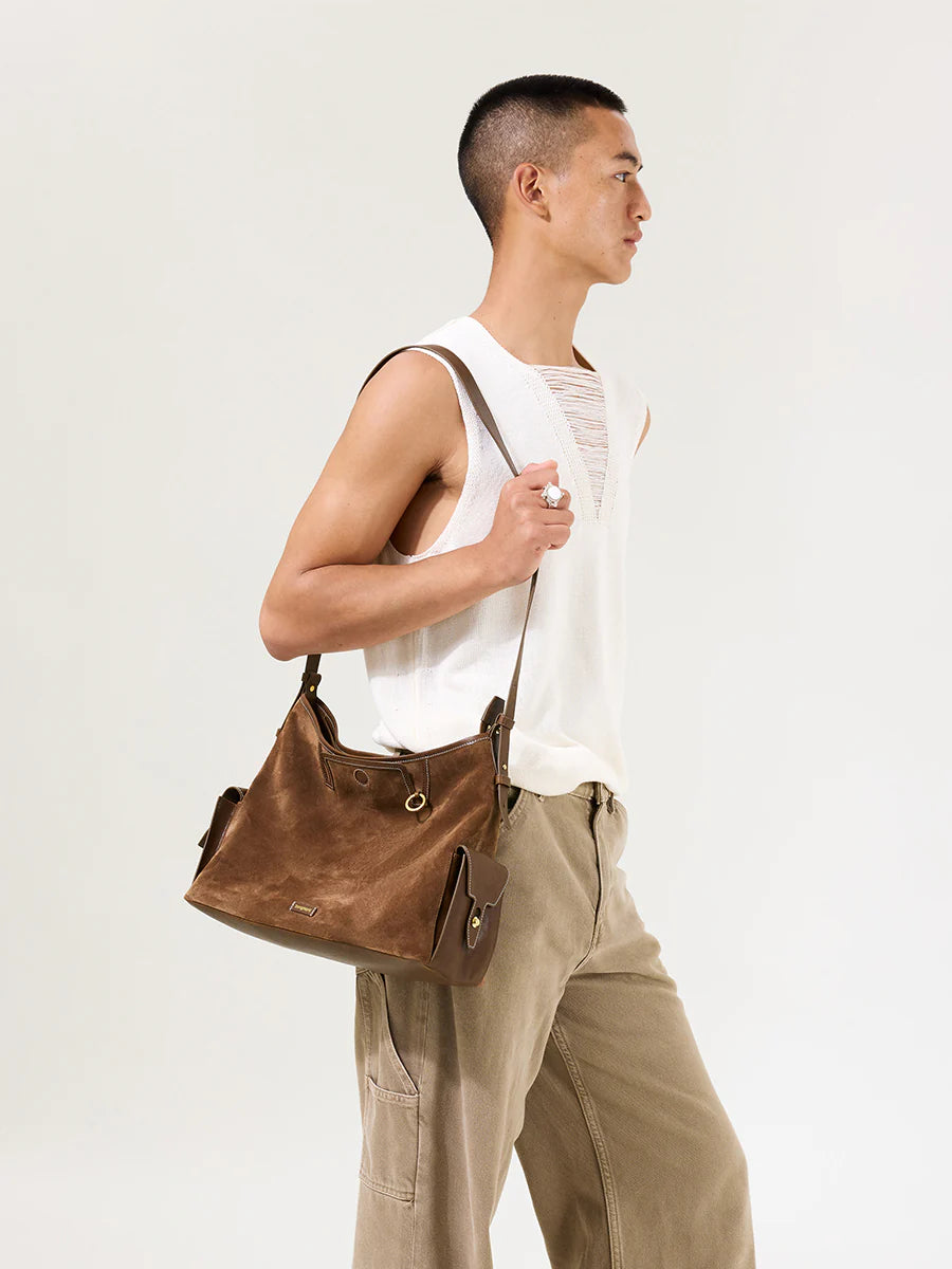 Medium Yore Hobo Bag - Sandal Suede