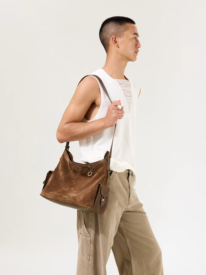 Medium Yore Hobo Bag - Sandal Suede