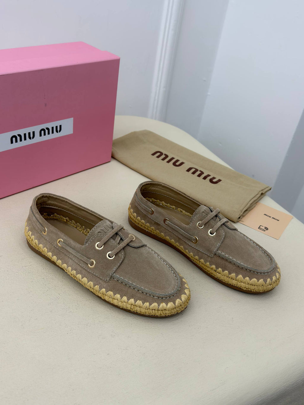 Soleil Riviera Süet Görünümlü Örgü Detaylı Loafer – Vizon