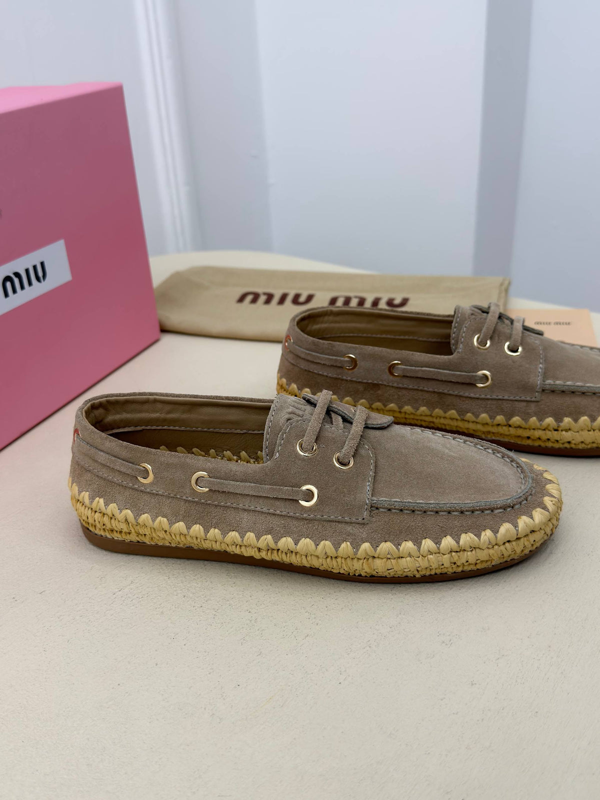 Soleil Riviera Süet Görünümlü Örgü Detaylı Loafer – Vizon