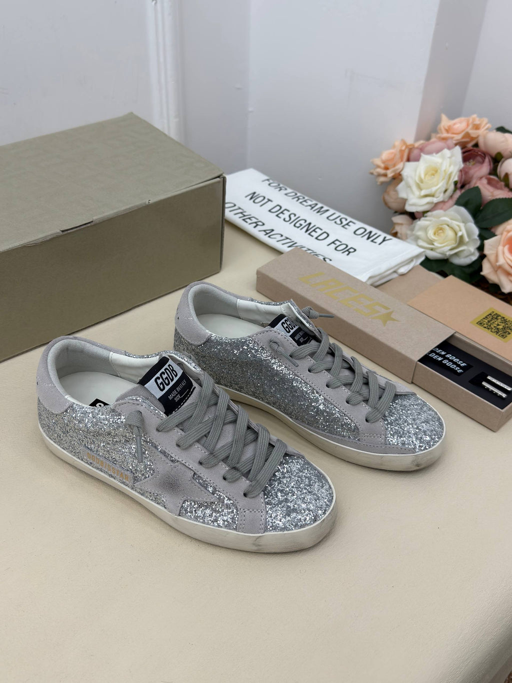 Éclat Silver Işıltılı Sneaker – Gümüş