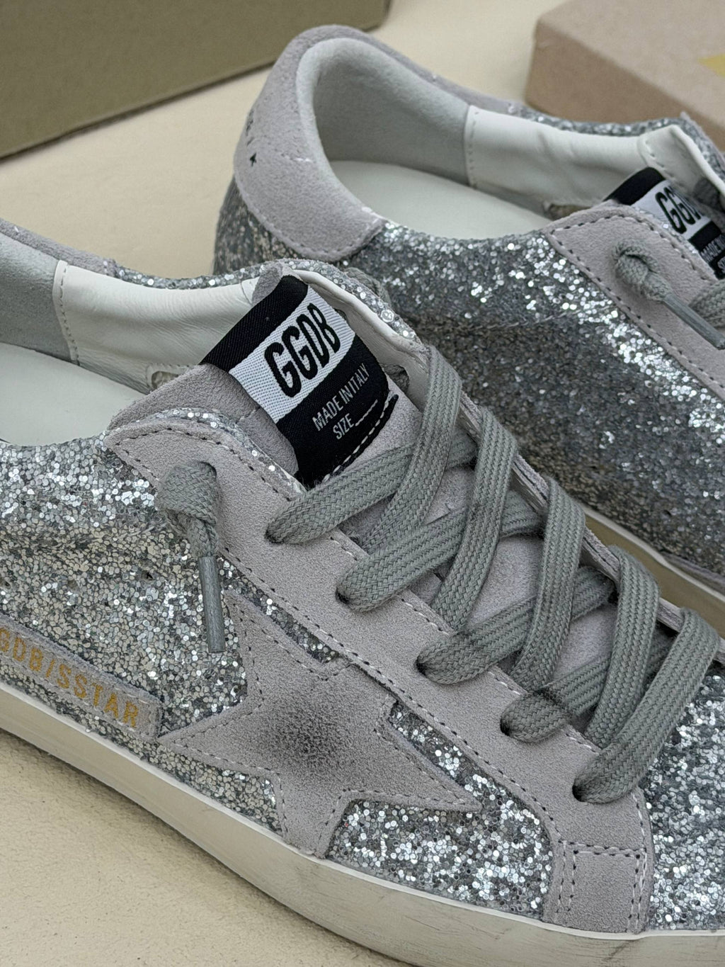 Éclat Silver Işıltılı Sneaker – Gümüş
