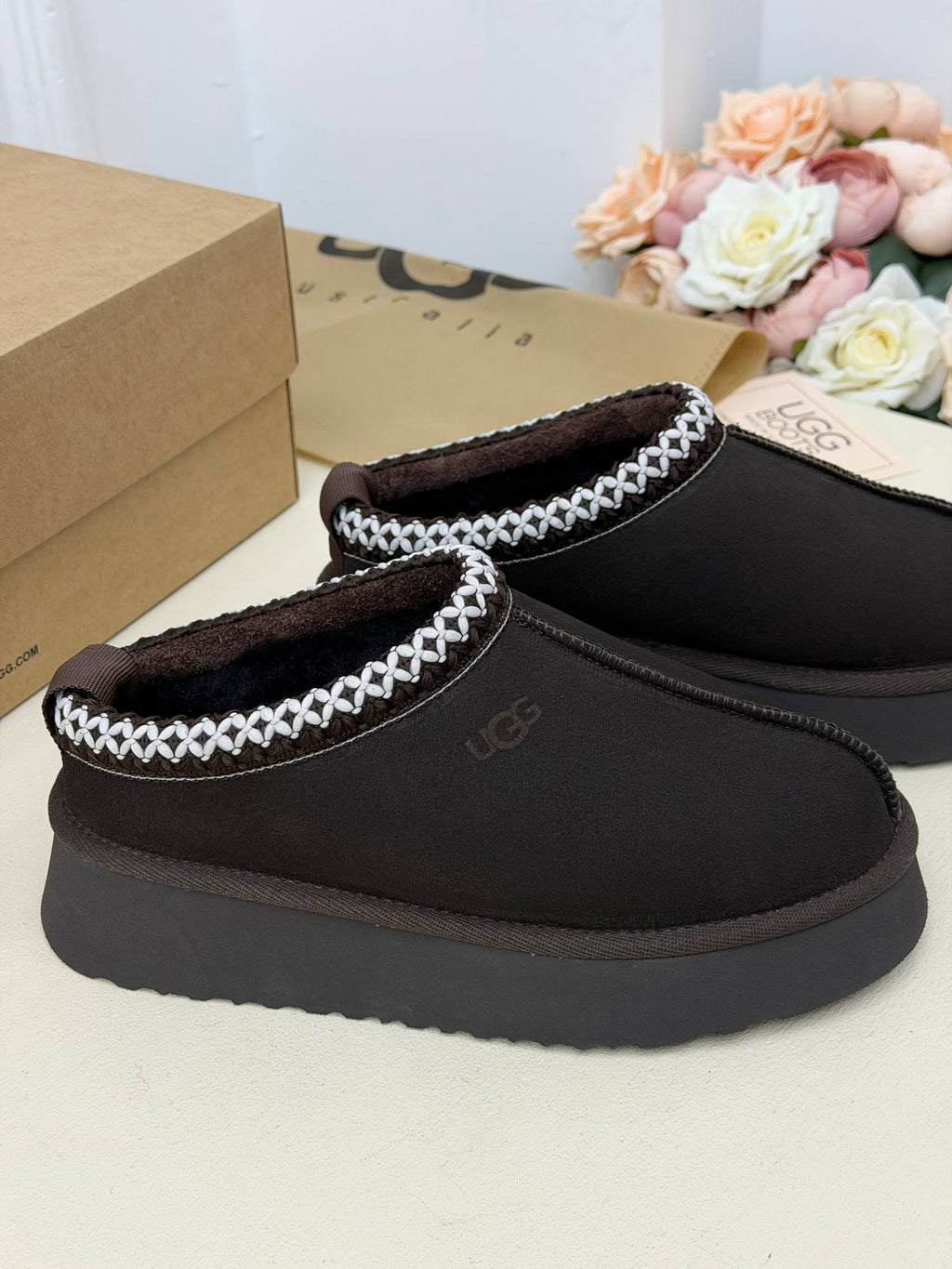 Luna Cozy Örgü Detaylı Platform Terlik – Siyah