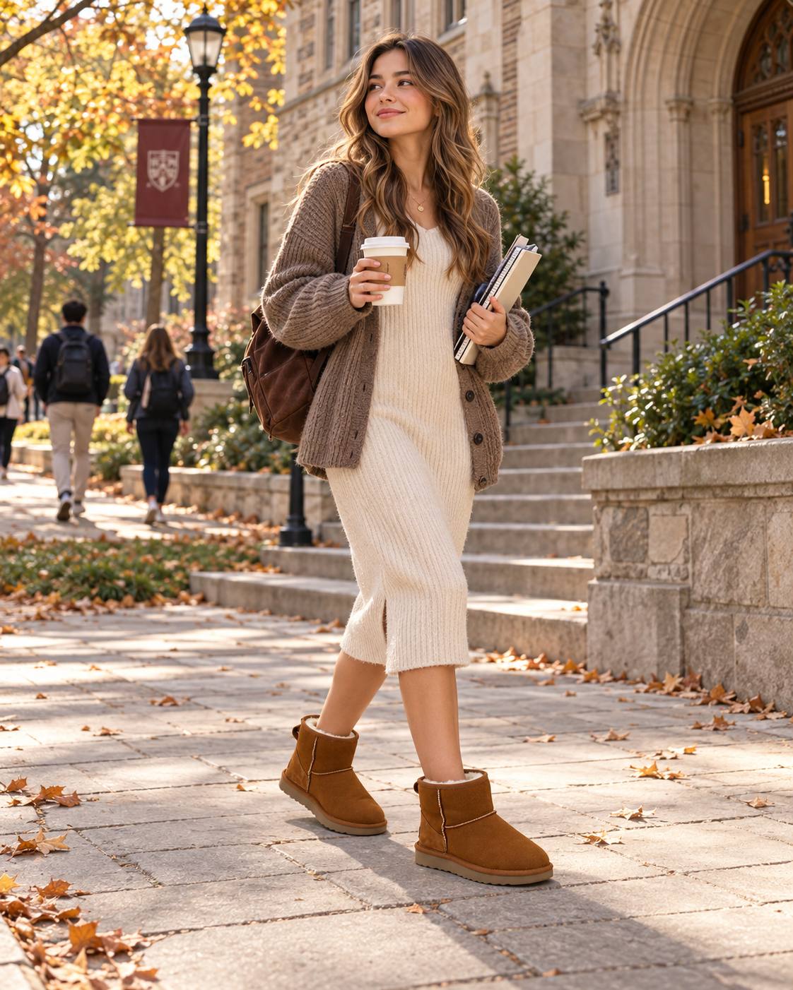 Alpine Cozy Kürk Detaylı Süet Bot – Taba