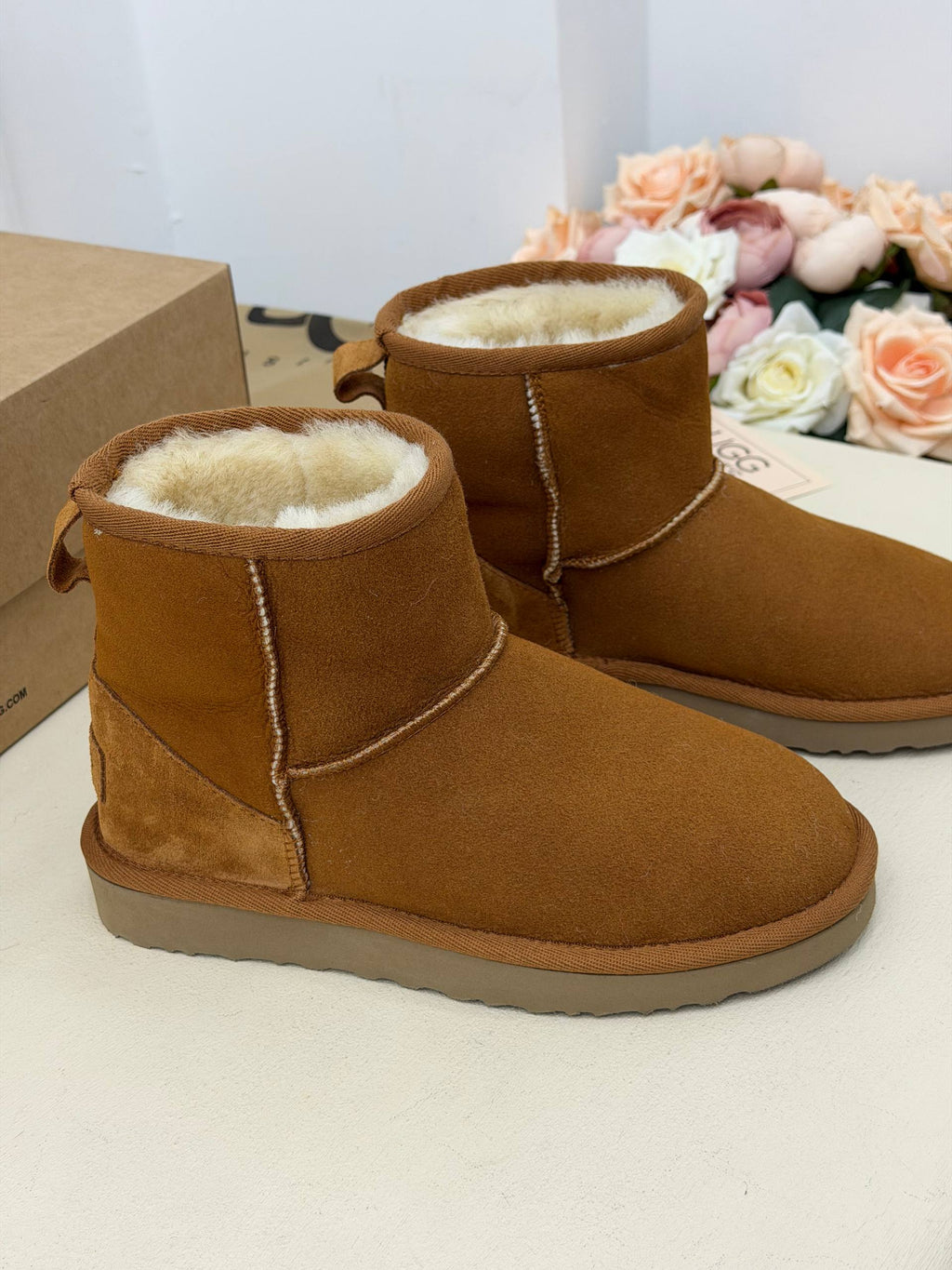 Alpine Cozy Kürk Detaylı Süet Bot – Taba