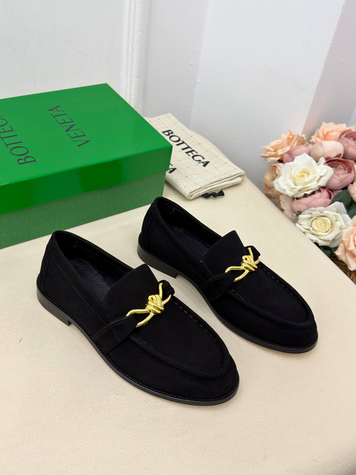Aurelia Gold Süet Loafer Ayakkabı – Siyah
