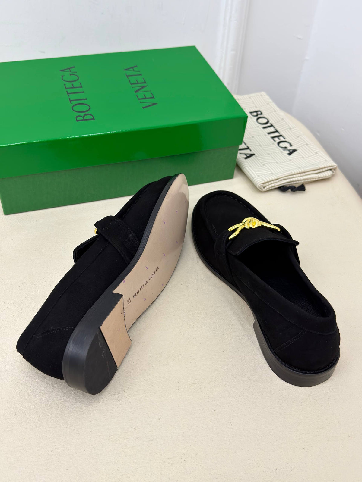 Aurelia Gold Süet Loafer Ayakkabı – Siyah