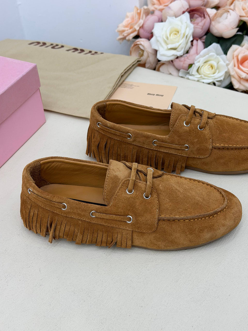 Élora Süet Püsküllü Loafer Ayakkabı – Taba