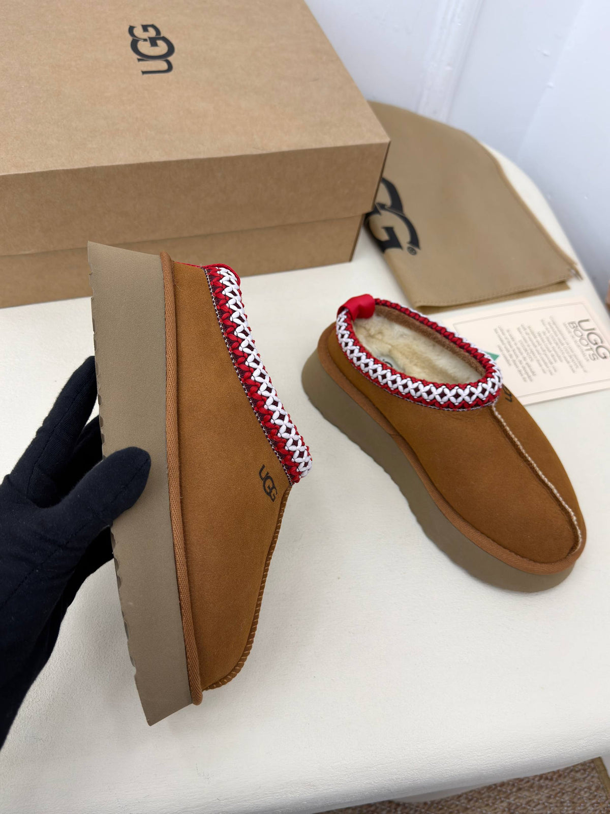Amara Cozy Örgü Detaylı Platform Terlik – Taba